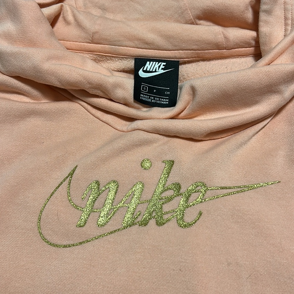 Nike Women's Light Orange Hoodie - Picture 3 of 4
